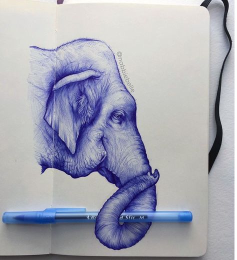 Biro Art, 3d Pencil Drawings, Ballpoint Pen Art, Ballpoint Pen Drawing, Blue Pen, Pencil Drawing Tutorials, Drawing Hands, Animal Pen, Pen Art Drawings