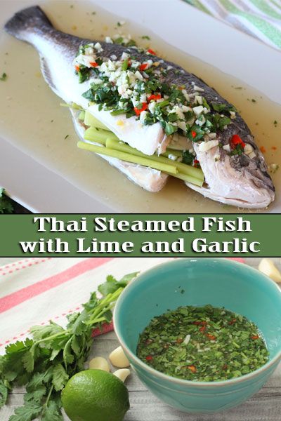 Thai Steamed Fish, Thai Fish Recipe, Steamed Fish Recipes, Whole Fish Recipes, Asian Fish Recipes, Garlic Recipe, Steam Recipes, Steamed Fish, Garlic Recipes