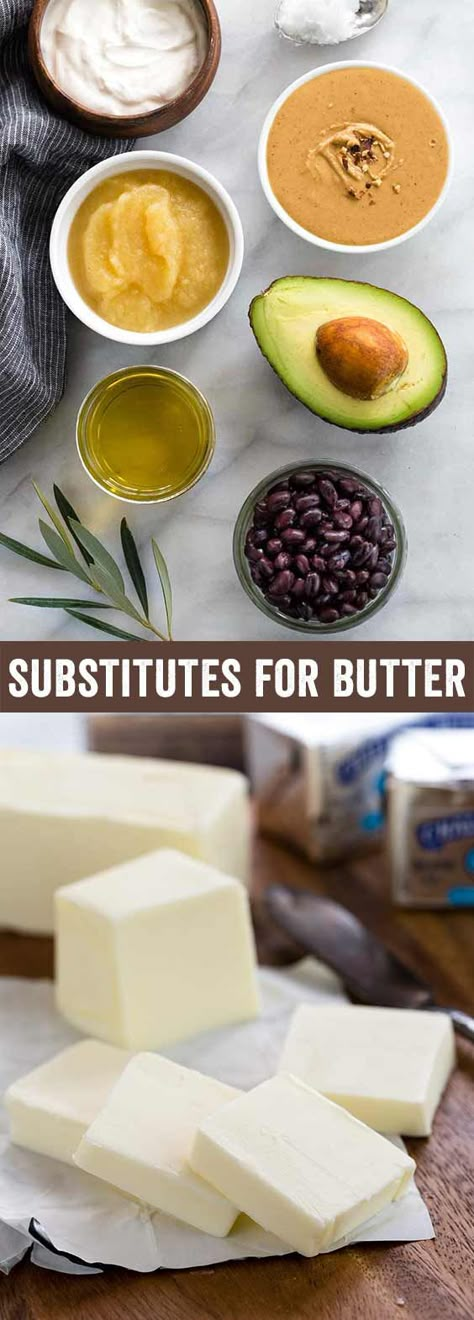 Substitutes For Butter, Healthy Baking Alternatives, Healthy Substitutes, Butter Replacement, Butter Alternative, Butter Substitute, Healthy Substitutions, Baking Substitutes, Food Substitutions