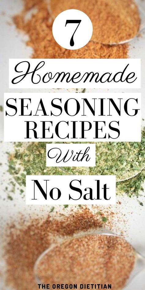 Low Sodium Recipes Heart, Salt Free Recipes, Heart Healthy Recipes Low Sodium, Low Salt Recipes, Homemade Dry Mixes, Salt Free Seasoning, Low Salt Diet, Homemade Seasoning, No Sodium Foods