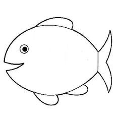 Fish Coloring Pages For Kids - Preschool Crafts Fish Crafts Preschool, Fish Printables, Color Worksheets For Preschool, Fish Outline, Toddler Drawing, Fish Coloring, Camping Coloring Pages, Animal Activities For Kids, Fish Template