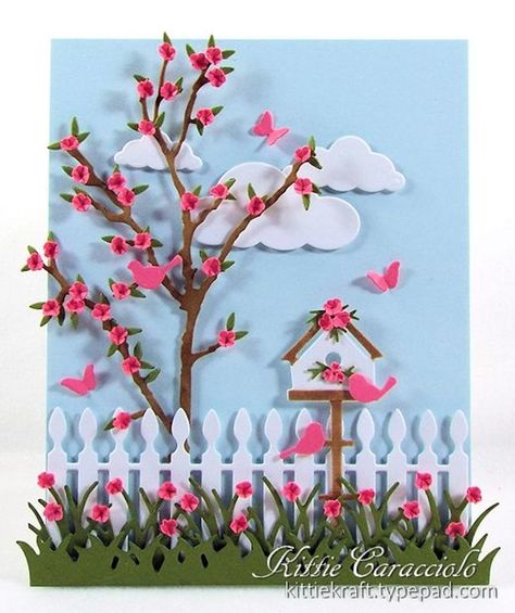 Impression Obsession Cards, Good Wednesday, Spring Scene, New Home Cards, Impression Obsession, Summer Cards, Paper Flowers Craft, Board Decoration, Spring Cards