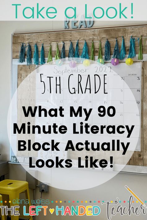 My 90 Minute ELA Block in 5th Grade - The Left-Handed Teacher Fifth Grade Writing, Grouping Students, Teaching 6th Grade, 5th Grade Writing, 5th Grade Ela, Teaching 5th Grade, Writing Rubric, Ela Classroom, Text Evidence