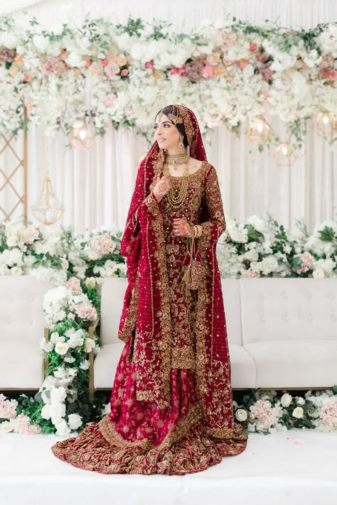 light and airy pakistani wedding — Zehra Jagani Photographer Red Wedding Gowns, Pakistani Bridal Lehenga, Pakistani Bridal Dress, Red Bridal Dress, Bride Dress Simple, Desi Wedding Dresses, Latest Bridal Dresses, Bridal Dresses Pakistan, Bridal Lehenga Red