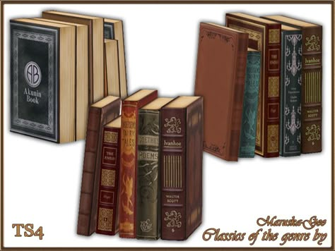 Maruska-Geo Classics of the genre books 3 Found in TSR Category 'Sims 4 Clutter' Sims 4 Books Cc, Sims 4 Books, Wizard House, Sims Medieval, The Sims 4 Pc, Sims 4 Bedroom, Sims 4 Clutter, Pelo Sims, Sims 4 Mm Cc