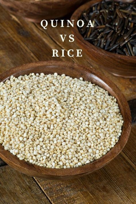 Have you ever wondered which would win the nutritional battle of Quinoa vs. Rice? Is Quinoa Better than rice? Let’s take a look and see which food comes out ahead.  #quinoa #rice #health #healthyfood Quinoa Vs Rice, Best Quinoa Recipes, Ww Meal Plan, Quinoa Rice, Eat To Live, Quinoa Recipes, Healthy Families, White Rice, Canned Food