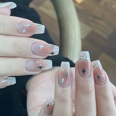 Asian Nails, Grunge Nails, Polygel Nails, Blush Nails, Pretty Gel Nails, Really Cute Nails, Jelly Nails, Kawaii Nails, Nails Desing