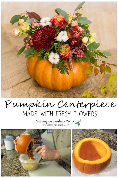 Thanksgiving Flower Arrangements, Diy Thanksgiving Centerpieces, Thanksgiving Centerpieces Diy, Pumpkin Bouquet, Pumpkin Floral Arrangements, Fall Pumpkin Centerpieces, Thanksgiving Flowers, Thanksgiving Floral, Fall Centerpieces