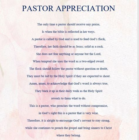 "** PLEASE NOTE THIS POEM WILL NOT BE SHIPPED IT WILL BE DOWNLOADED TO YOUR COMPUTER** S.A.Y. I.T. Expressions \"Share All Your Inner Thoughts\" are original, authentic poems in a variety of frames for all occasions by myself, Michael Lindsey, Sr.  Description: \"Pastor Appreciation\"  *For WOMEN Pastors* This is a wonderful spiritual poem that celebrates women Pastors for Pastor Appreciation.  PLEASE NOTE: This is a Copyrighted Poem I wrote and cannot be reproduced or used without My Consent. T Pastor Appreciation Poems, Pastor Appreciation Quotes, Appreciation Speech, Women Pastors, Easter Poems, Spiritual Poems, Pastor Appreciation Day, Free Poems, Father Poems