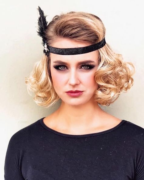 15 of The Best 1920s Hairstyles for Women (2020 Trends) 1920s Short Hair With Headband, 1920s Hair Diy, Easy Roaring 20s Hairstyles, 1920s Easy Hairstyles, Easy Flapper Hairstyles, 1920 Flapper Hairstyles, Easy 1920s Hairstyles For Medium Hair, Flapper Hairstyles For Long Hair 1920s, 1920s Hair Medium Length