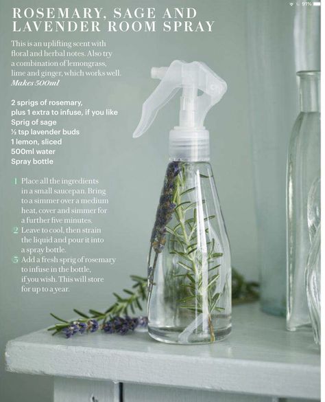 Diy Room Spray Essential Oils, Homemade Room Spray, Lavender Room Spray, Diy Room Spray, Natural Room Spray, Sage And Lavender, Lavender Room, Natural Room, Rosemary Sage