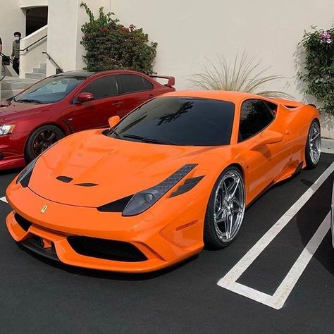 #Ferrari 458 Speciale Orange Ferrari, New Ferrari, Lux Cars, Ferrari 458, Car Colors, All Cars, Super Cars, Cool Cars, Luxury Cars