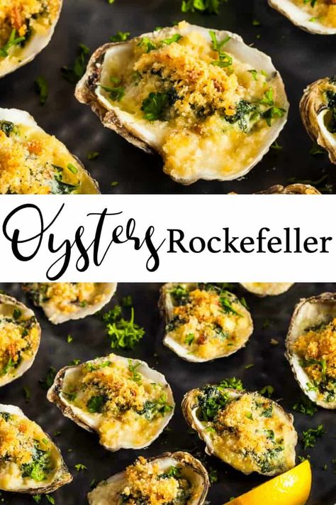 Oysters Rockefeller Recipe, Baked Oyster Recipes, Rockefeller Recipe, Broiled Oysters, The Original Dish, Cooked Oysters, Cheesecake Factory Recipes, Olive Garden Recipes, Oysters Rockefeller