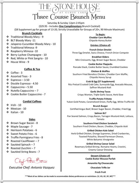 Brunch Menu - The Stone House Continental Breakfast Menu, Luxury Breakfast Buffet, Breakfast Buffet Restaurant, European Continental Breakfast, Continental Breakfast Buffet, B&b Breakfast Buffet, Pink Sangria, Breakfast Spread, Brown Sugar Bacon