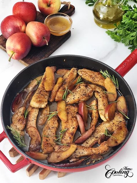 This Chicken Apple Skillet is a flavorful, hearty dish that combines seasoned chicken with the sweet, tangy notes of apples. It is perfect for a cozy weeknight dinner or a special autumn meal. Apple Skillet, Easy Skillet Chicken, Apple Cider Vinegar Chicken, Potato Corn Chowder, Chicken Apple, Marsala Chicken Recipes, Yummy Fall Recipes, Seasoned Chicken, Creamy Mashed Potatoes