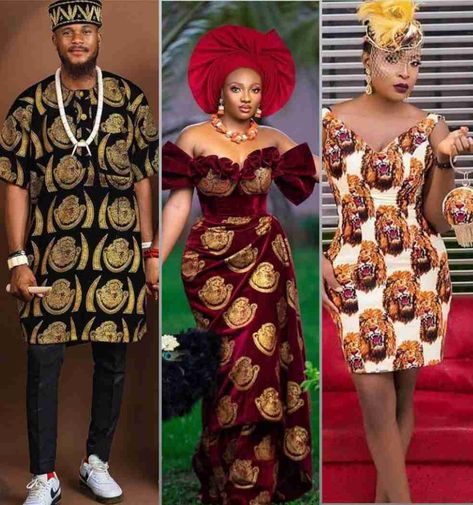 40 Latest Isi Agu Material Styles for Ladies, Men and for Traditional Wedding 2021 Igbo Isiagu Styles, Igbo Material Styles, Isiagu Gown Styles For Ladies, Ise Agu Styles, Isiagu Styles For Couples, Igbo Ankara Gown Styles, Igbo Dresses For Ladies, African Attire Designs For Ladies, Isiagu Styles For Brides