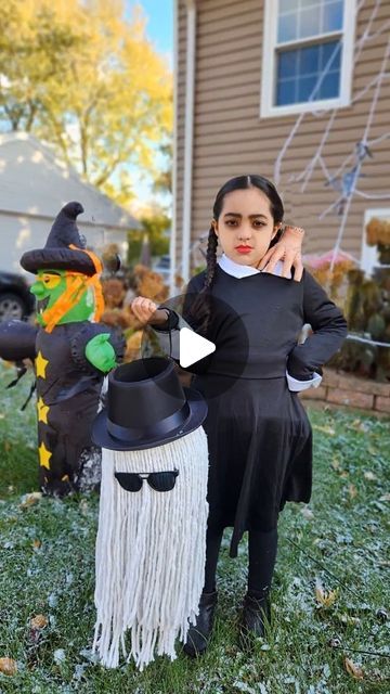 Rebecca Solis on Instagram: "One of my favorite costumes by far! 👻
.
#halloween #halloweencostume #costume #wednesday #addamsfamily #diy #diycostume #cousinit #spookyseason #explorepage" Dollar Tree Halloween Decor, Dollar Tree Halloween, Halloween Diy Crafts, Cute Costumes, Diy Costumes, Halloween Diy, Dollar Tree, Halloween Decor, Halloween Decorations