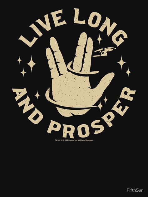 "Star Trek: The Original Series Live Long And Prosper Cosmic Vintage" Classic T-Shirt for Sale by FifthSun | Redbubble Star Trek Quotes, Star Trek Shirt, Live Long And Prosper, Star Trek The Original Series, Craft Night, Spock, Live Long, Shirt Ideas, Star Trek