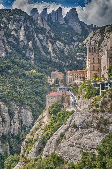 "Montserrat" by Mark Higgins - £9 Catalonia Spain, Salou, Spain And Portugal, Aragon, Incredible Places, Spain Travel, Barcelona Spain, Beautiful Places To Visit, Solo Travel