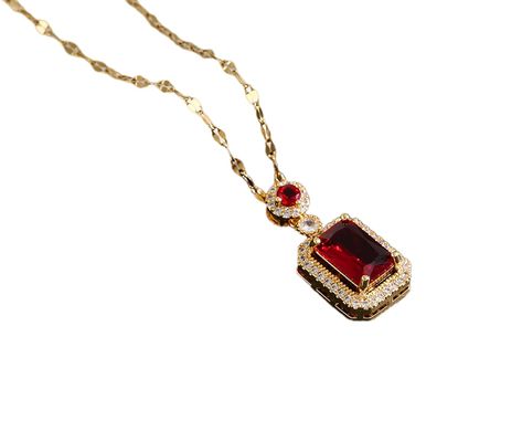 PRICES MAY VARY. Materials:The ruby crystal pendant necklaces for women are made of high quality stainless steel by 18K gold plated.The pendant is made of simulated gemstone, including emerald kind and ruby kind.Sparking CZ diamonds around the gemstone, like shining stars set off the gemstone.All materials are lead nikel and cadmium free and hypoallergenic. Size:Lenght:38cm+6cm extender(14.96inches+2.36inches),weight:4.5g.The pendant is about 16mm*13mm. Occasions:The emerald/ruby crystal pendant necklaces are so elegant and valuable that suit for wedding/party/ball or any other important occasions. Gifts:As a Christmas/new year/anniversary/birthday gift,the necklace would be a nice choice. Come and get the necklace,present it to her. Gold Necklace With Gemstone, Etsy Gold Jewelry, Ruby Jewelry Necklaces Gold, Green Gold Jewelry, Ruby Jewelry Necklaces, Gold Ruby Necklace, Emerald Necklace Pendant, Wedding Jewellery Collection, Ruby Pendant