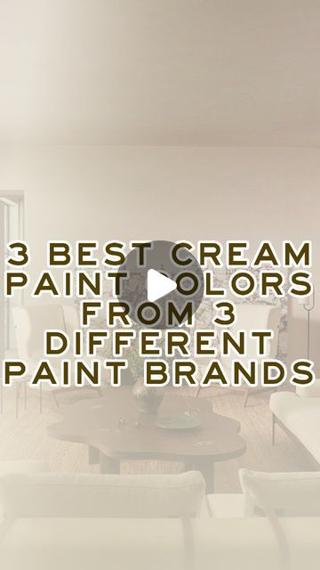 Loren Kreiss on Instagram: "Here are the 3 best creamy paint colors from 3 different paint brands. 🤍

#interiordesigntrends #interiordesigninspiration #interiordesignideas #interiordesigntips #paintcolors #paintideas #painttips #creampaint #linenwhite #luxuryhomedesign"