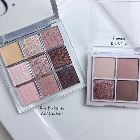 Romand Better Than Eyes "Hanbok Project" Dry Violet | Lenallure Cool Tone Eyeshadow Palette, Cool Tone Makeup Products, Romand Eyeshadow, Cool Tone Eyeshadow, Romand Better Than Eyes, Cool Tone Makeup, Cool Toned Eyeshadow Palette, Makeup Flatlay, Colourpop Eyeshadow Palette