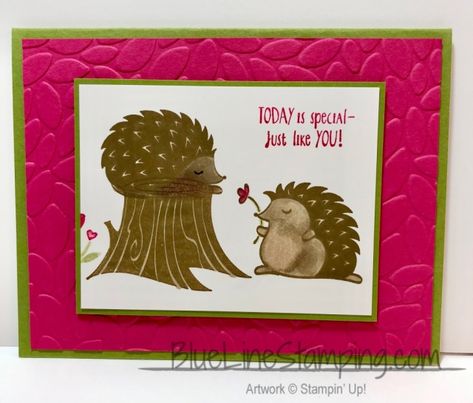 Stampin' Up! Hedgehugs, Jackiebeers, Stampinup, Hedgehugs, Hedgehog Cards, Hedge Hog, Happy Hedgehog, Card Stamping, Stampin Up Project, Domestic Animals, Su Cards, Stamping Up Cards, Valentine Cards