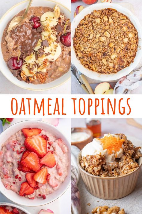 Stovetop Oatmeal, Best Oatmeal Recipe, Oatmeal Baked, Peach Oatmeal, Baked Pumpkin Oatmeal, Oatmeal Flavors, Sweet Cheese, Oatmeal Toppings, Coconut Oatmeal