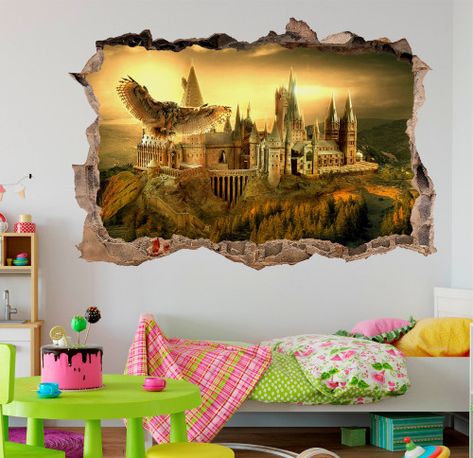 Harry Potter Wall Stickers, Harry Potter Bedroom Decor, Glume Harry Potter, Art Harry Potter, Harry Potter Nursery, Harry Potter Room Decor, Harry Potter Wall, Harry Potter Bedroom, Potters House