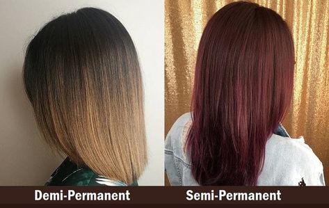 Demi vs Semi Permanent Hair Color: Know The Differences Ion Demi Permanent Hair Color Chart, Semi Permanent Hair Color Ideas, Demi Color On Natural Hair, Semi Permanent Hair Dye For Black Women, Demi Permanent Hair Color Brown, Demi Hair Color Shades, Semi Permanent Hair Dye For Dark Hair, Demi Permanent Hair Color To Cover Grey, Demi Hair Color