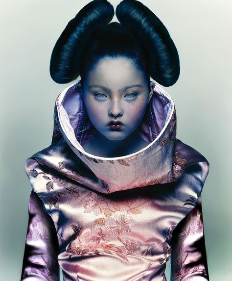 Nick Knight photo of Devon Aoki. I edited the original image to make it more reminiscent of Homogenic. Nick Night, Nick Knight Photography, Knight Photography, Peter Saville, Nick Knight, John Galliano, Fashion Books, Marie Antoinette, Dark Knight