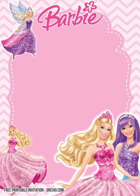 Download Now FREE Printable Barbie Birthday Invitation Templates Barbie Birthday Party Invitations, Barbie Party Invitations, Barbie Template, Barbie Birthday Invitation, Printable Barbie, Barbie Invitation, Barbie Birthday Invitations, Barbie Invitations, Barbie Wallpaper