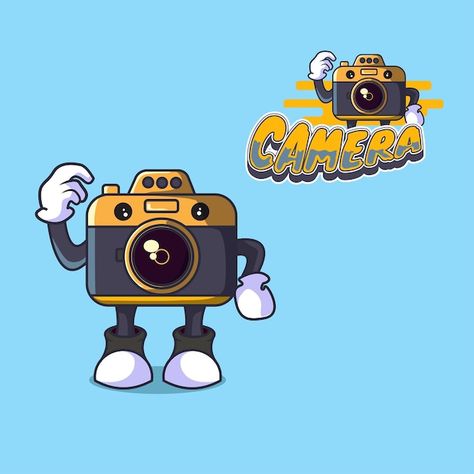 Camera Character Design, Camera Character, Camera Illustration, Camera Cartoon, 3d Isometric, Spiderman Drawing, Logo Character, Logo Cartoon, Character Logo