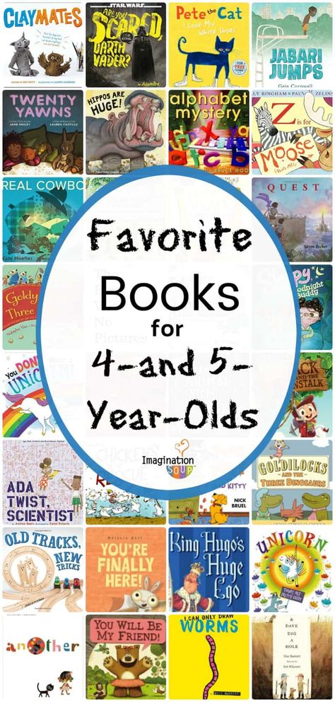 Favorite Books for 4- and 5-Year-Olds Pre K Books To Read, Best Prek Books, Books For 4 Year Boy, Best Books For Kindergarteners, Wordless Picture Books, Wordless Book, Kindergarten Books, Alphabet Book, Preschool Books