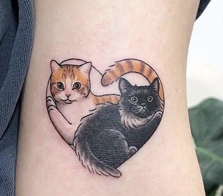 Cat Memorial Tattoo Ideas, Cat Locket Tattoo, Cat Tattoos Memorial, Ginger Cat Tattoo, Felix Tattoo, Cat Paw Tattoo, Cat Memorial Tattoo, Small Cat Tattoo, Cat Lover Tattoo