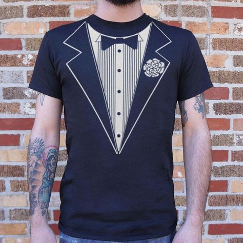 Tuxedo T-Shirt Tuxedo T Shirt, Tuxedo For Men, T Shirt Costumes, Mens Costumes, Black White Red, Plus Size T Shirts, Look Cool, Mens Tees, Bow Tie