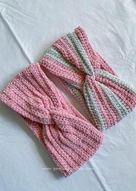 Doublel-Layered Ribbed Crochet Ear Warmer — Pams Cozy Corner - Crochet and Knit Designer Double Layer Crochet, Crochet Bonnets, Crochet Ear Warmer Headband, Crochet Ear Warmer Pattern, Easy Crochet Headbands, Crochet Headband Pattern Free, Corner Crochet, Ribbed Crochet, Crochet Headbands