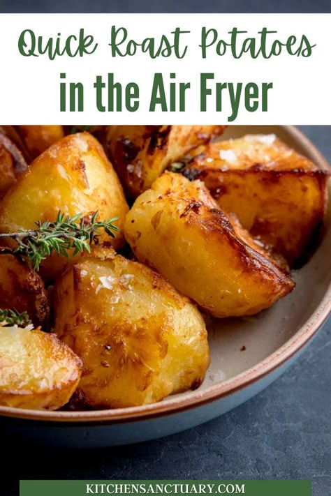 Air Fry Potato Skins, Potatoes In The Air Fryer, Unhealthy Recipes, Roasted New Potatoes, Air Fryer Recipes Vegetables, Air Fryer Roast, Air Fry Potatoes, Kitchen Sanctuary, Air Fryer Recipes Appetizers