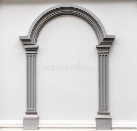 Arch molding on the wall. Arch molding decorates on the plain concrete wall #Sponsored , #SPONSORED, #Ad, #molding, #concrete, #plain, #Arch Arch Designs For Hall, Arch Molding, Compound Wall Design, Cornice Design, Front Wall Design, House Outer Design, Front Garden Landscape, Corner Sofa Design, House Arch Design