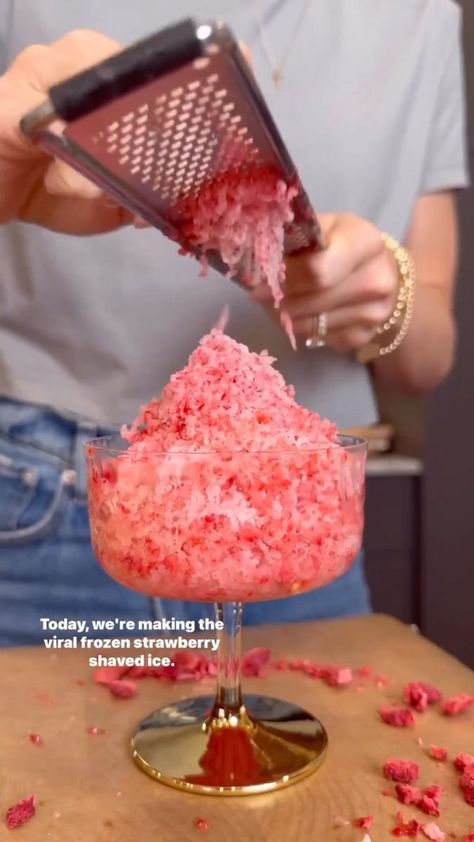 Follow @recipes.smoothie for more health and weightloss tips 🔥🔥🔥 🍧 VIRAL FROZEN STRAWBERRY SHAVED ICE ( Via @olivia.adriance ) #dairyfreerecipes #frozenyogurt #icecream | Meal recipe today | Meal recipe today · Original audio Frozen Strawberry, Shaved Ice, Strawberry Recipes, Dairy Free Recipes, Frozen Yogurt, Shaving, Smoothie, Frozen, Ice Cream