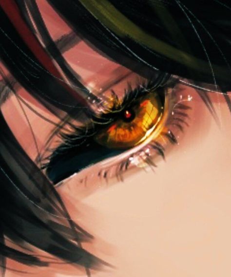 Sultry Anime Eyes, Black Sclera Eyes Anime, Demon Black Eyes Aesthetic, Dull Eyes Anime, Orange Anime Eyes, Black Hair Yellow Eyes Anime, Golden Eyes Art, Orange Eyes Anime, Glowing Eyes Art