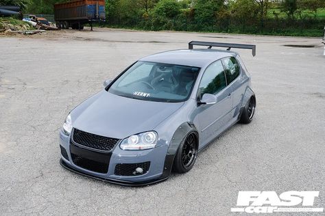 WIDEBODY MK5 GOLF GTI: SIMPLES | Fast Car Mk5 Golf, Golf Mk5, Waiting In The Wings, Fast Car, Golf 1, Volkswagen Polo, Golf Gti, Roll Cage, German Cars