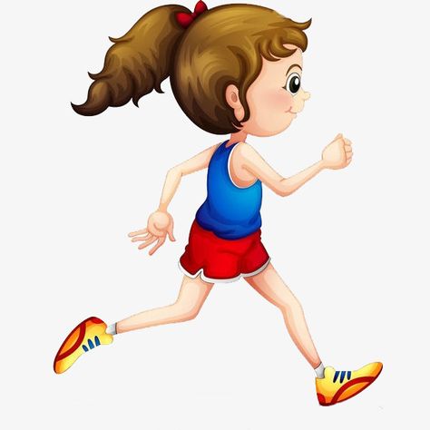 Girl Cartoon Drawing, Drawing Running, Running Clipart, Running Pictures, Running Girl, Images Cartoon, Stick Figure Drawing, Cartoon Birds, Cartoon Girl Drawing