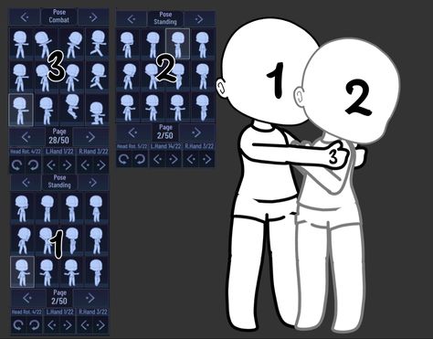 Gacha Club Custom Poses Cute Couple Tutorial, Gacha Couple Poses Ideas, Gacha Art Hair Ideas, Gacha Club Poses Ideas Couple Tutorial, Gacha Life Custom Poses, Gacha Club Poses Ideas Couple, Gacha Custom Poses Couple Tutorial, Gacha Club Poses Ideas, Gacha Poses Base Couple