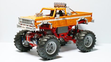 Lego Monster Truck, Lego Display Ideas, Easy Lego Creations, Lego Truck, Lego Display, Vintage Lego, Lego Vehicles, Lego News, Lego Mocs