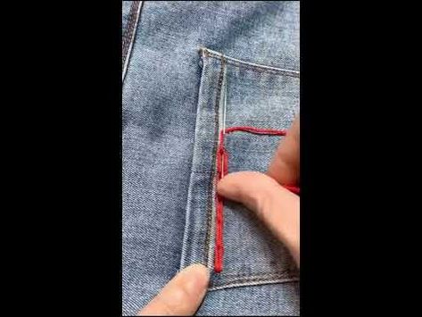 Hidden Stitch Hand Sewing, Hidden Stitch, Sewing Pockets, Sewing Shorts, Invisible Stitch, Money Pocket, Ladder Stitch, I Can Do It, Sewing Hacks