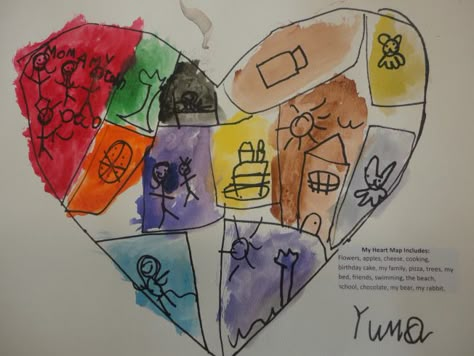 Map Of My Heart, Heart Project, Kindergarten Valentines, Reggio Inspired Classrooms, Reggio Classroom, Kind Photo, Heart Projects, Heart Map, Reggio Inspired