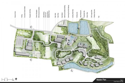 Master Plan _ Dusai Resort & Spa | VITTI Sthapati Brindo Ltd. Resort Site Plan, Lobby Plan, Site Development Plan, Resort Design Plan, Hotel Landscape, Resort Plan, Desert Resort, Resort Architecture, Hills Resort