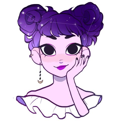 Space Buns With Curly Hair, Buns With Curly Hair, Anime Hairstyles Male, Space Hair, Space Drawings, Logo Sketches, Space Buns, Hair Reference, Cute Art Styles