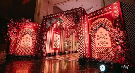 Sabyasachi Decor, Wedding Entrance Decor Entryway, Rajasthani Prints, Couple Seating, Villa Palladio, Ramadan 2025, Indian Mehendi, Weddings 2024, Haldi Decoration Ideas